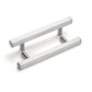 Brushed Nickel Square Bar Cabinet Pulls for Dressers and Vanities