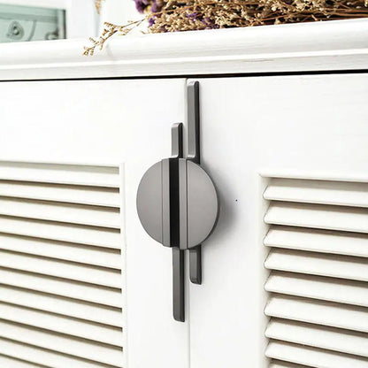 Half Moon Cabinet Pulls, Zinc Alloy Drawer Handles with Extended Bar