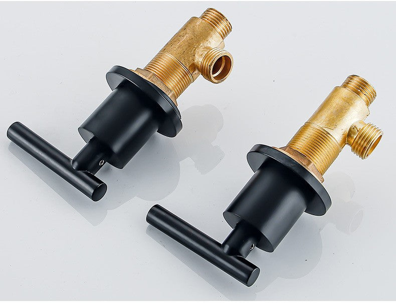 Separate handles for hot and cold water