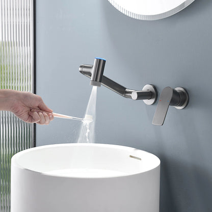 Siena Modern Concealed Wall-Mounted Single Handle Bathroom Faucet With LED Temperature Display