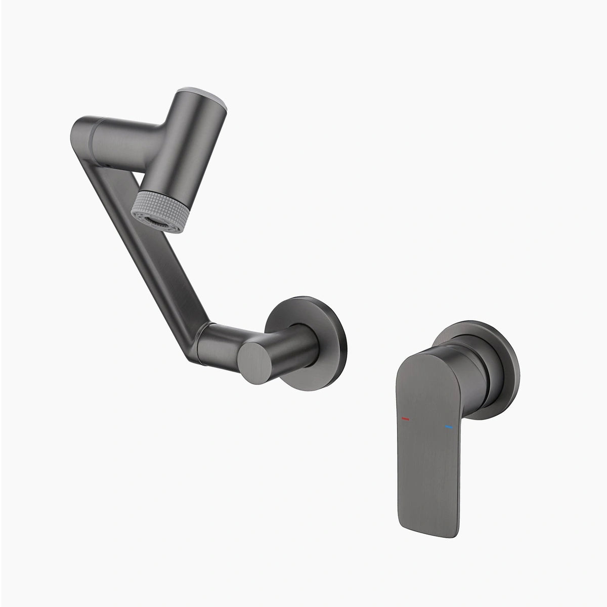 Siena Modern Concealed Wall-Mounted Single Handle Bathroom Faucet With LED Temperature Display