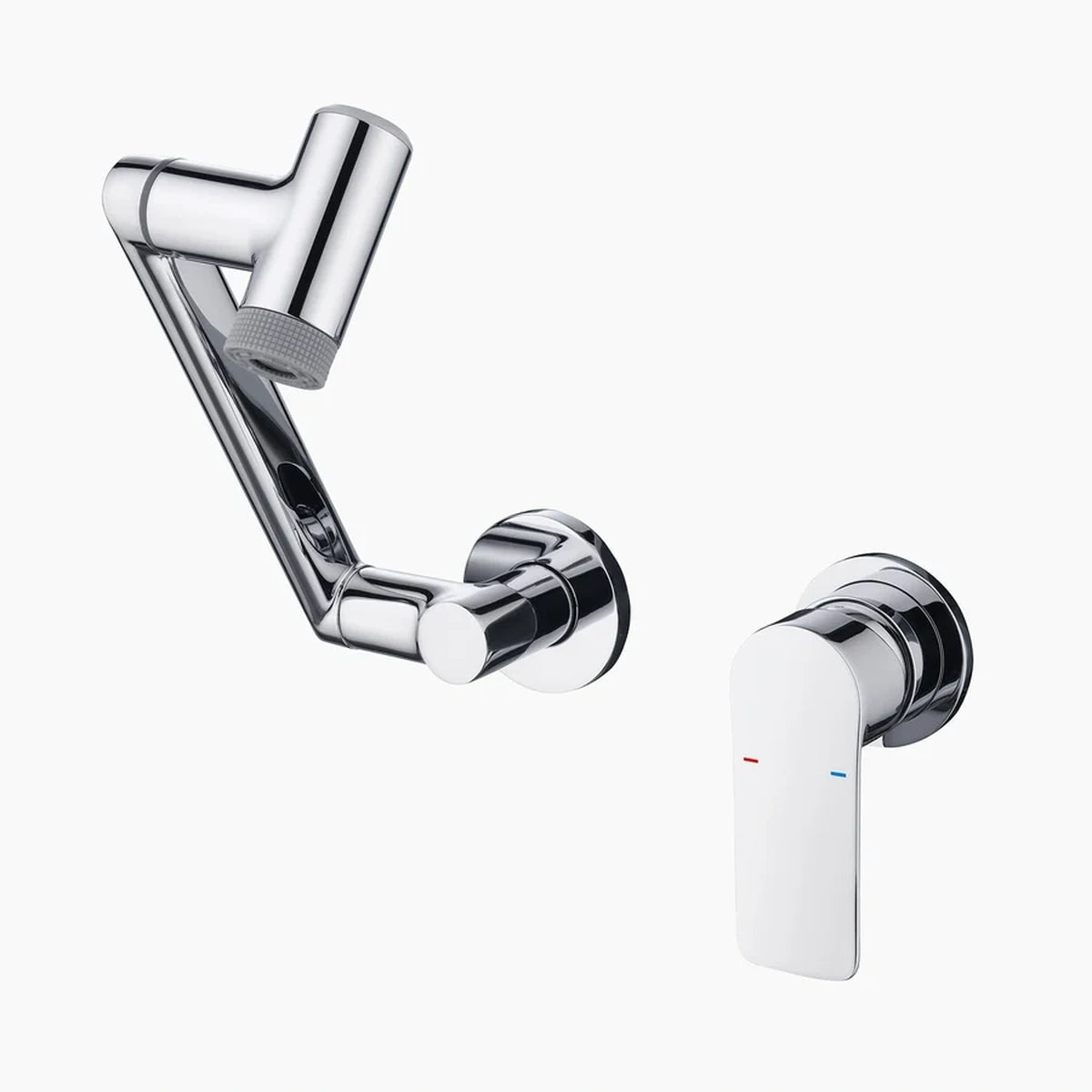 Siena Modern Concealed Wall-Mounted Single Handle Bathroom Faucet With LED Temperature Display