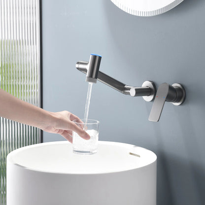 Siena Modern Concealed Wall-Mounted Single Handle Bathroom Faucet With LED Temperature Display