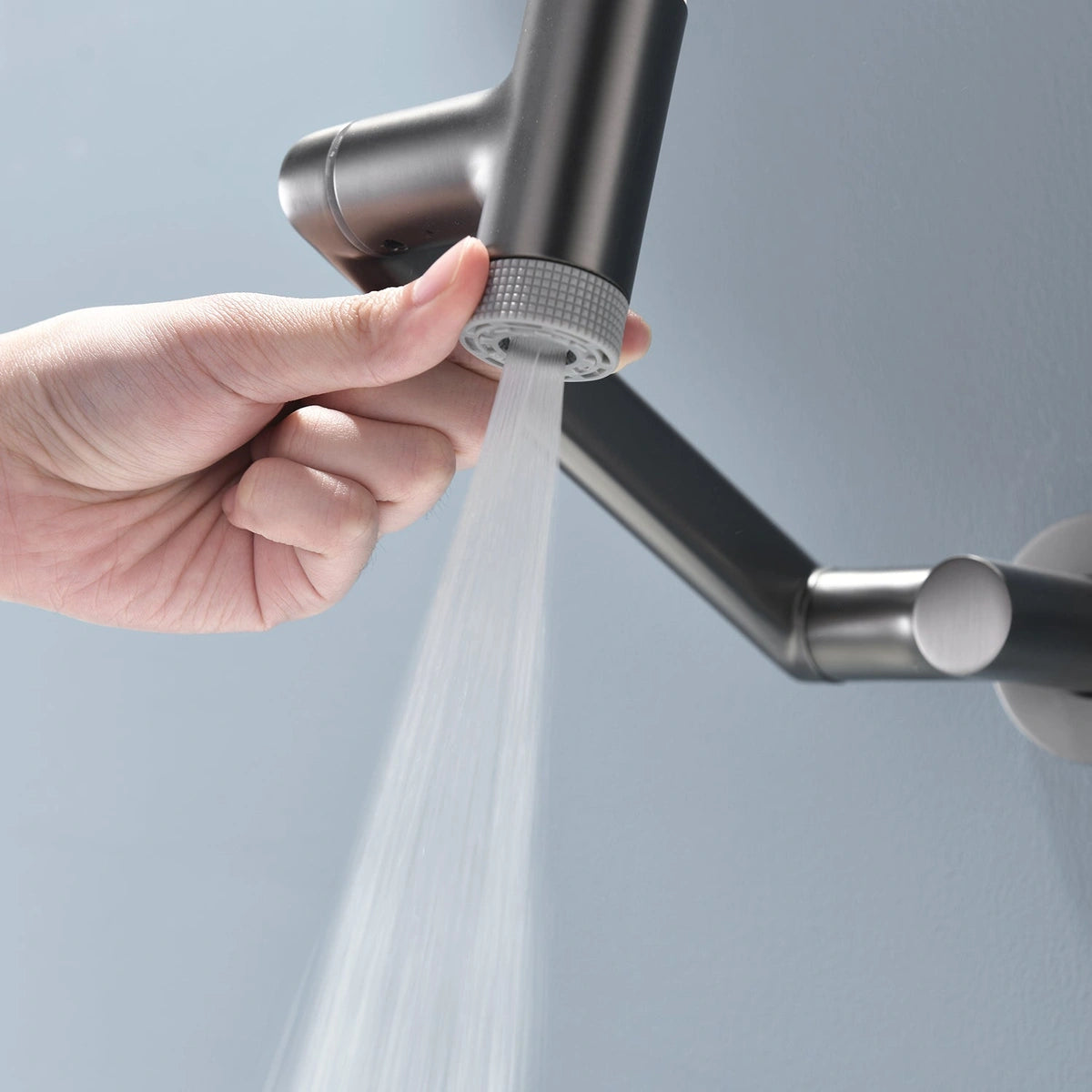Siena Modern Concealed Wall-Mounted Single Handle Bathroom Faucet With LED Temperature Display