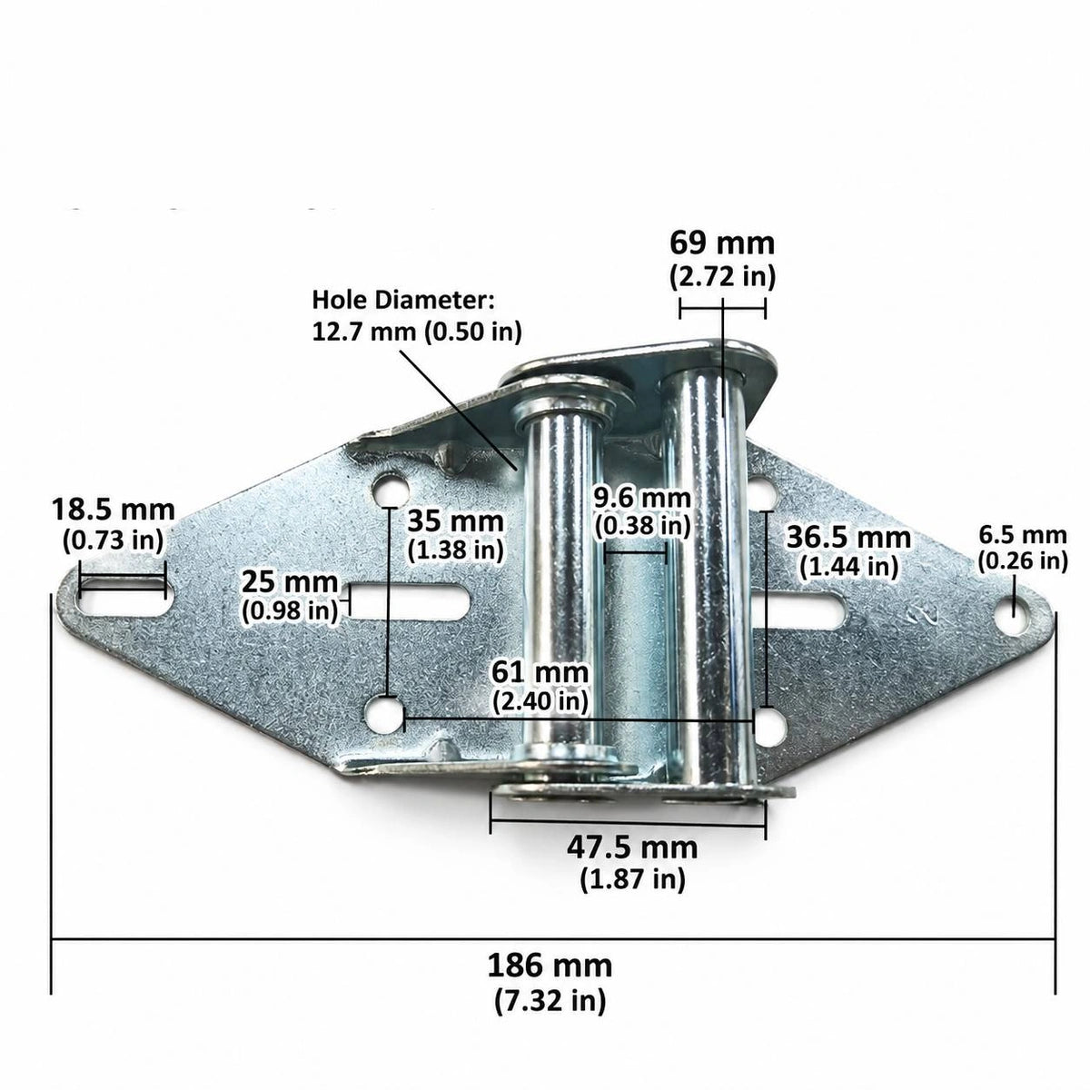 Sectional Garage Door Hinge, Zinc-Plated Steel Roller Bracket