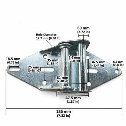 Sectional Garage Door Hinge, Zinc-Plated Steel Roller Bracket