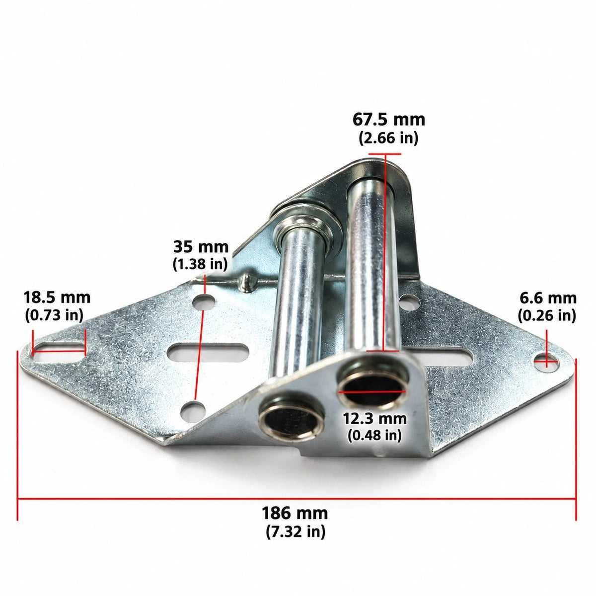 Sectional Garage Door Hinge, Zinc-Plated Steel Roller Bracket