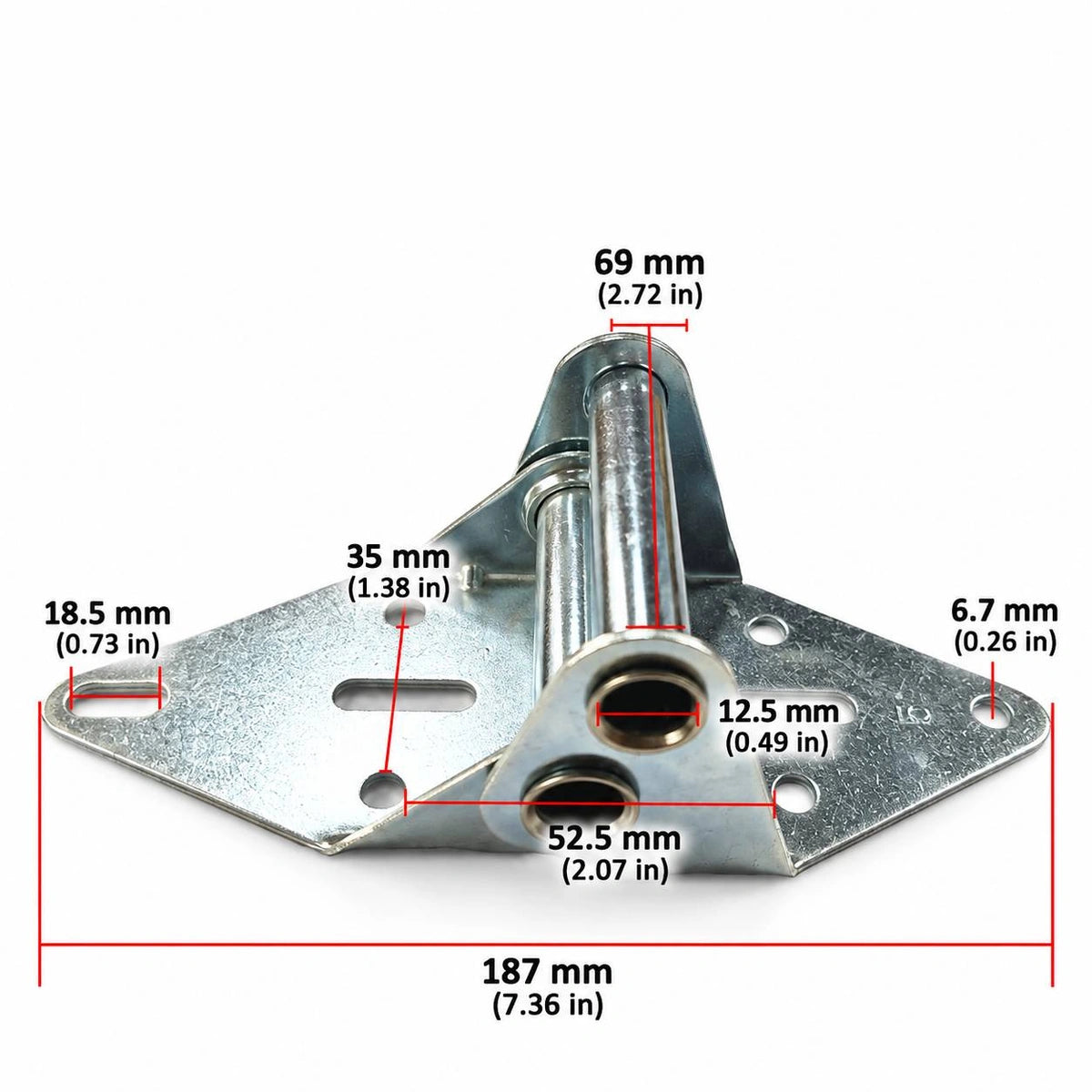 Sectional Garage Door Hinge, Zinc-Plated Steel Roller Bracket