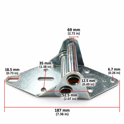 Sectional Garage Door Hinge, Zinc-Plated Steel Roller Bracket