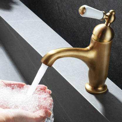 Solenne French Vintage Single-Handle Single-Hole Bathroom Sink Faucet