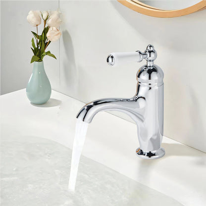 Solenne French Vintage Single-Handle Single-Hole Bathroom Sink Faucet