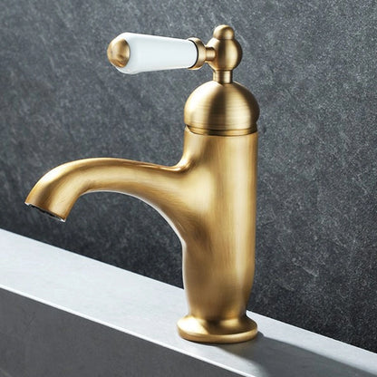 Solenne French Vintage Single-Handle Single-Hole Bathroom Sink Faucet