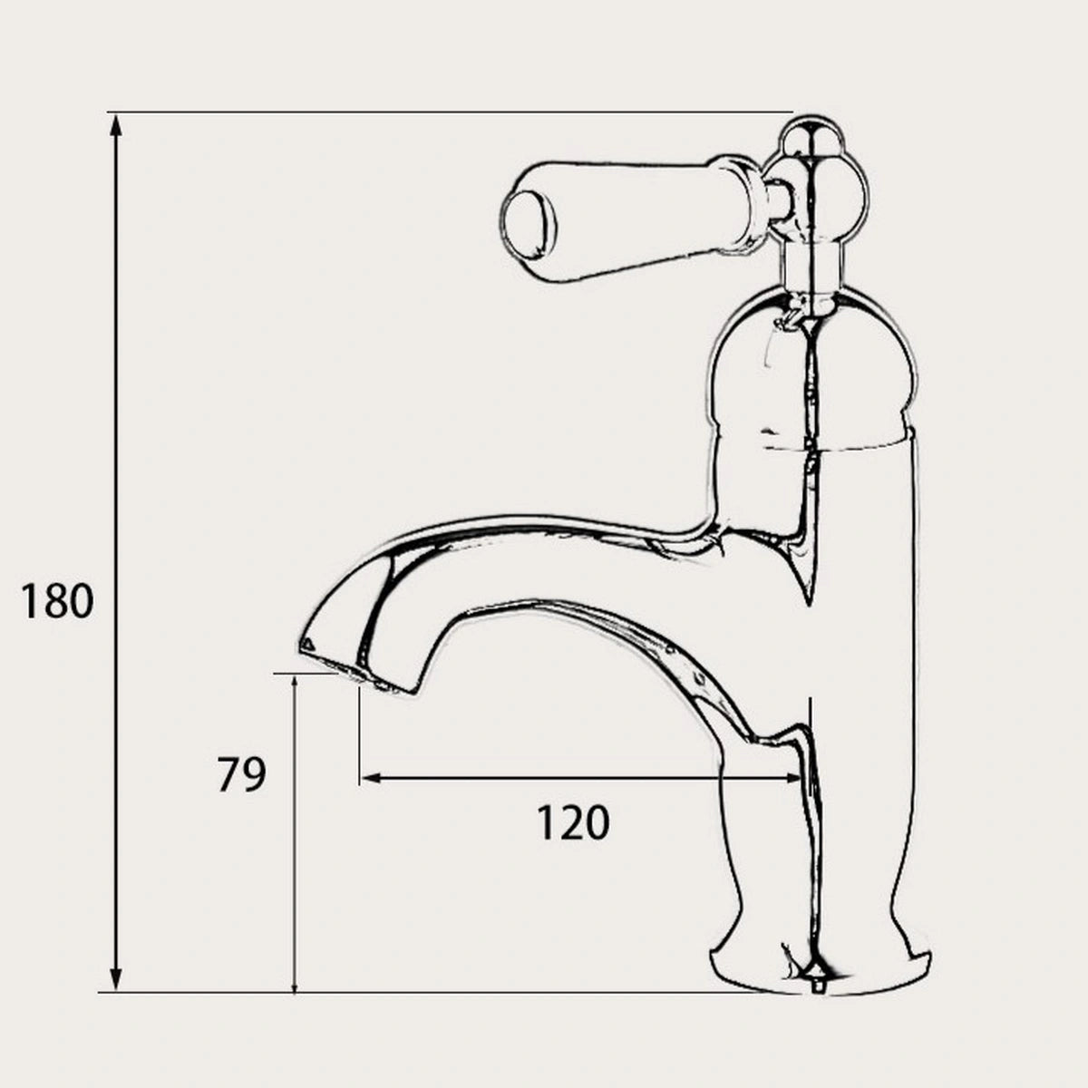 Solenne French Vintage Single-Handle Single-Hole Bathroom Sink Faucet
