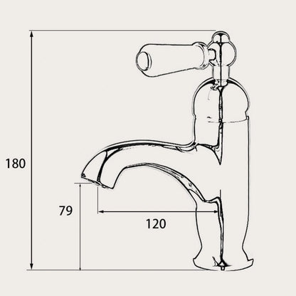 Solenne French Vintage Single-Handle Single-Hole Bathroom Sink Faucet