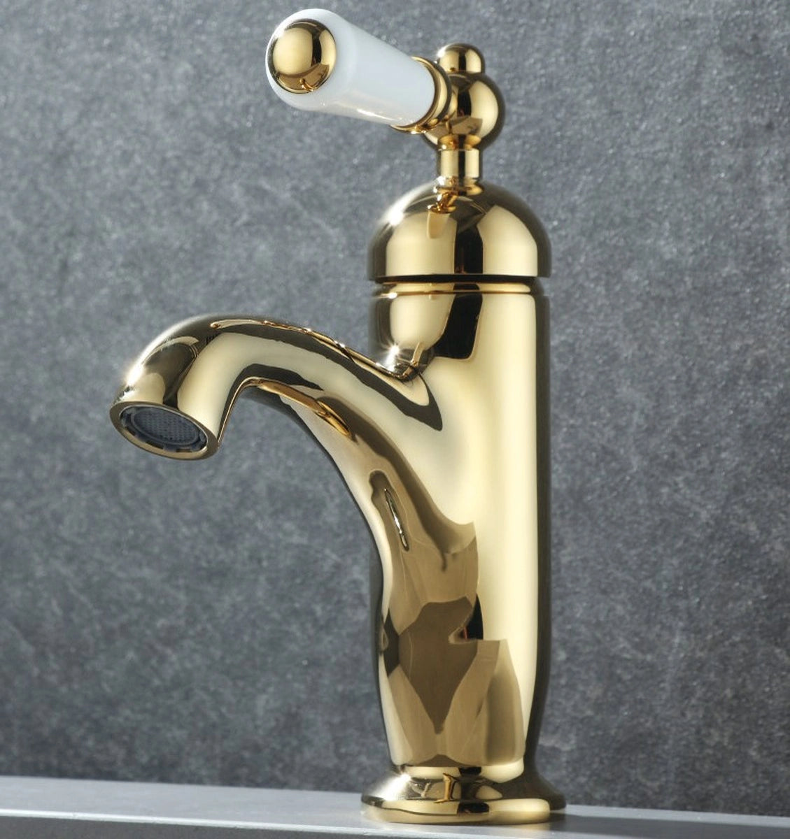 Solenne French Vintage Single-Handle Single-Hole Bathroom Sink Faucet