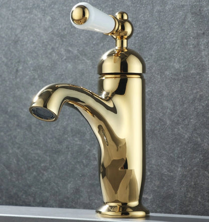 Solenne French Vintage Single-Handle Single-Hole Bathroom Sink Faucet
