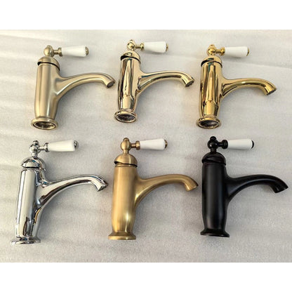 Solenne French Vintage Single-Handle Single-Hole Bathroom Sink Faucet