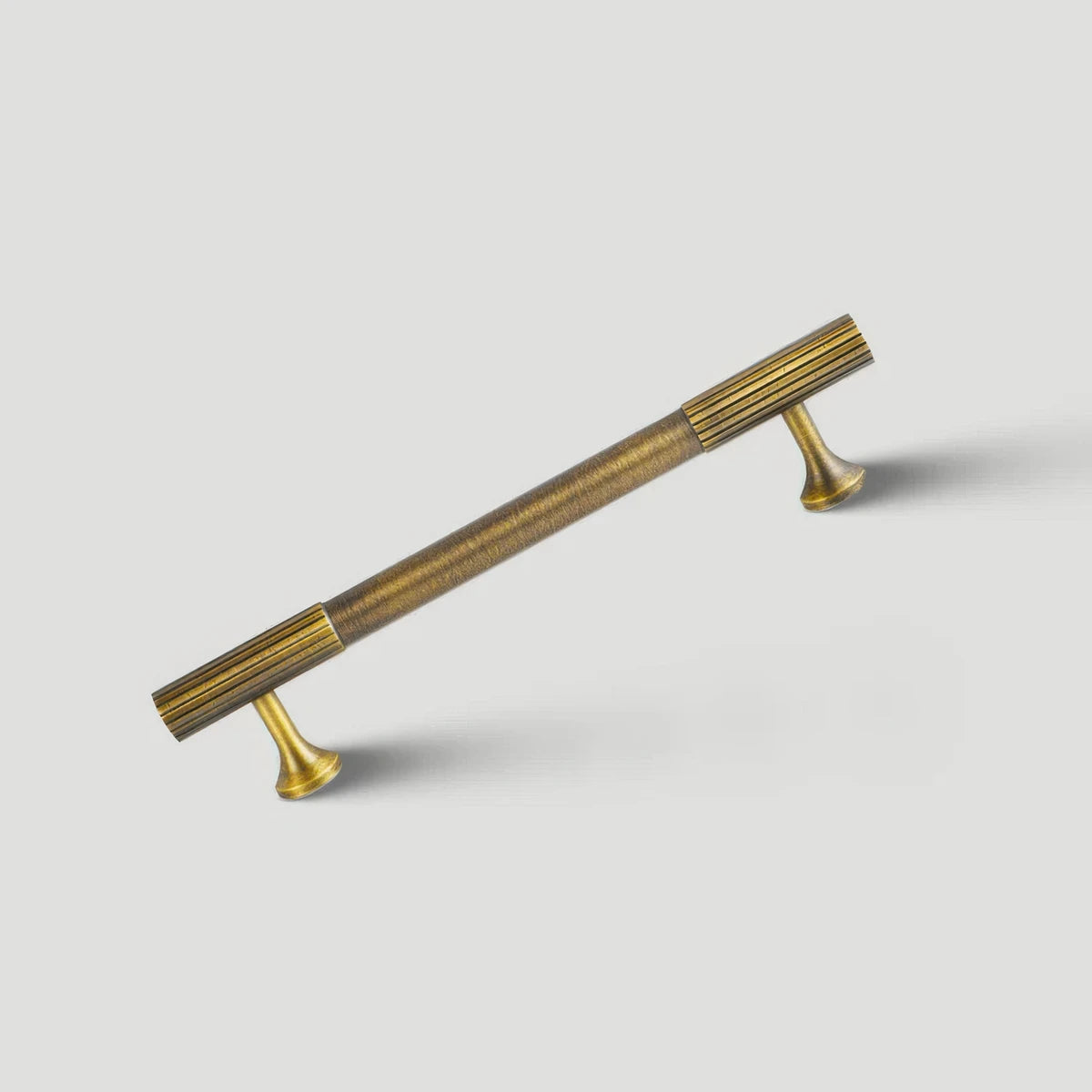 Solid Brass Textured Cabinet Handles in Antique Brass