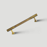 Solid Brass Textured Cabinet Handles in Antique Brass