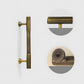 Solid Brass Textured Cabinet Handles in Antique Brass