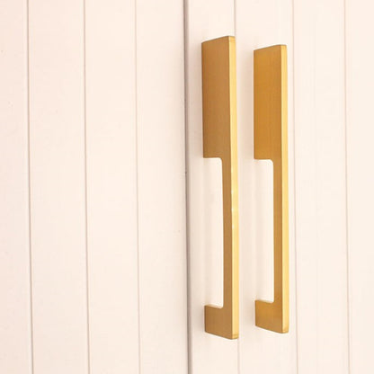 Modern Aluminum Alloy Slimline Gold Cabinet Drawer Handles
