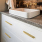 Recessed Brass Drawer Handles and Cabinet Knobs