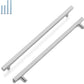 Brushed Nickel Square Bar Cabinet Pulls for Dressers and Vanities