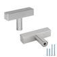 Brushed Nickel Square Bar Cabinet Pulls for Dressers and Vanities
