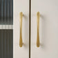 Tapered Arched Brass Kitchen Cabinet Pulls