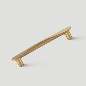 Tapered Arched Brass Kitchen Cabinet Pulls