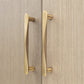 Tapered Arched Brass Kitchen Cabinet Pulls