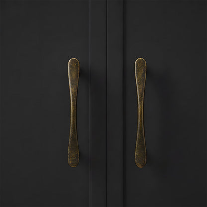 Tapered Arched Brass Kitchen Cabinet Pulls
