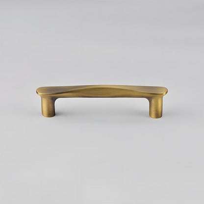 Tapered Arched Brass Kitchen Cabinet Pulls