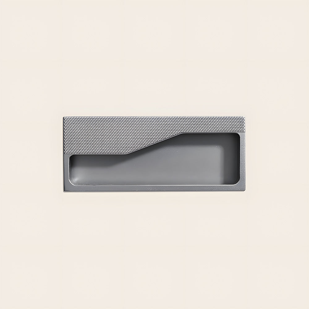Textured Rectangular Recessed Cabinet Pulls for Drawers