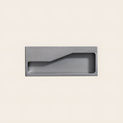 Textured Rectangular Recessed Cabinet Pulls for Drawers