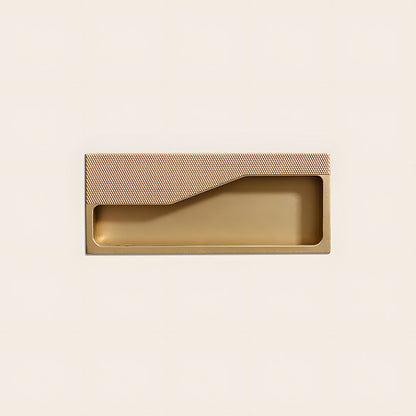 Textured Rectangular Recessed Cabinet Pulls for Drawers