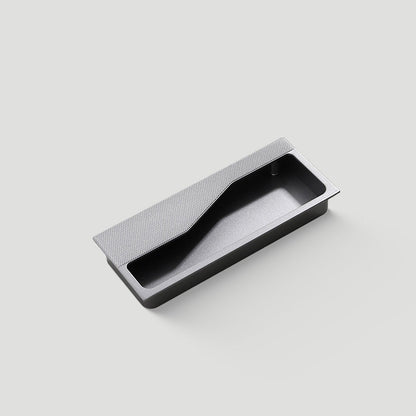 Textured Rectangular Recessed Cabinet Pulls for Drawers