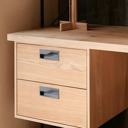 Textured Rectangular Recessed Cabinet Pulls for Drawers