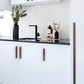 Two-Tone Leather Cabinet Pulls and Door Handles