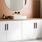 Two-Tone Leather Cabinet Pulls and Door Handles
