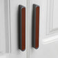 Two-Tone Leather Cabinet Pulls and Door Handles