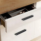 Two-Tone Leather Cabinet Pulls and Door Handles