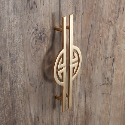 Geometric Half Moon Cabinet Pulls with Extended Bar