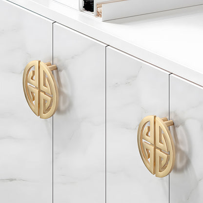 Geometric Half Moon Cabinet Pulls with Extended Bar