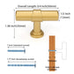 Black Gold T-Bar Cabinet Handles Kitchen Cabinet Hardware