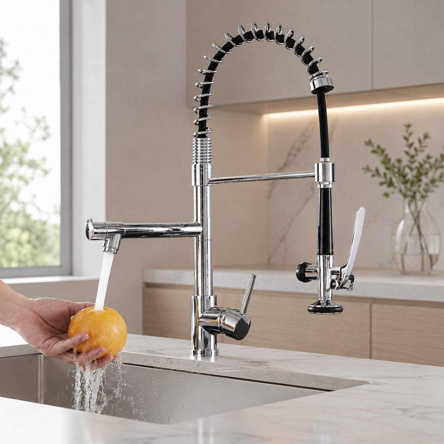 Orbit 360° Pull-Out Kitchen Faucet with Single Handle