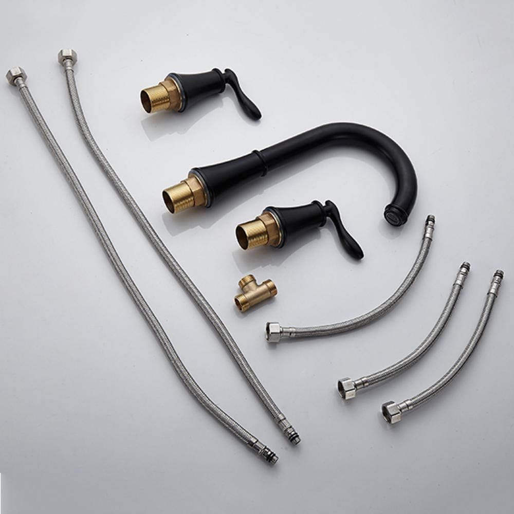 Transitional High-Arc 3-Hole Widespread Bathroom Sink Faucet - What is included