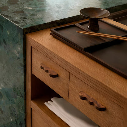 Wavy Wood Cabinet Handles and Drawer Pulls