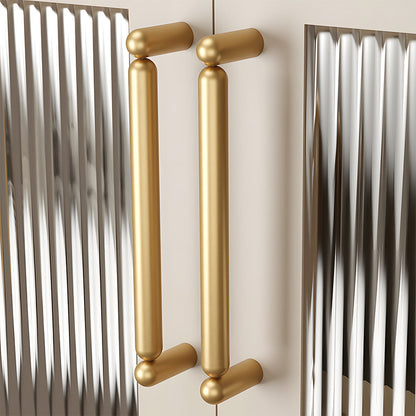 Rounded Solid Brass Cabinet Pulls and T-Knobs