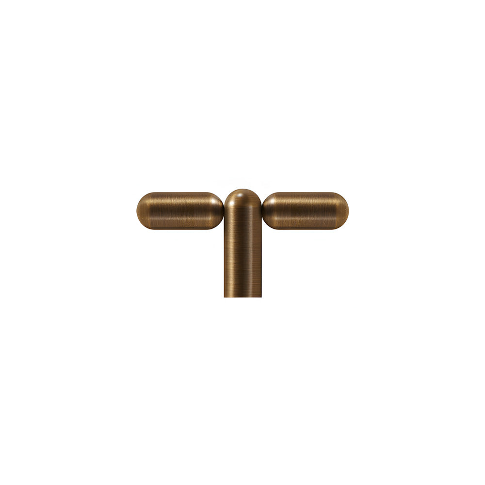 Rounded Solid Brass Cabinet Pulls and T-Knobs